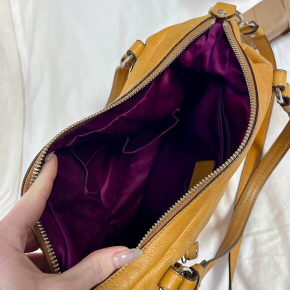 Coach Alexandra Yellow Leather 15273 handbag satchel-style tote - Picture 6 of 12